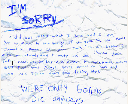Found! An Apology Letter